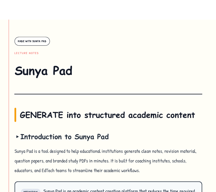 Sunya Pad