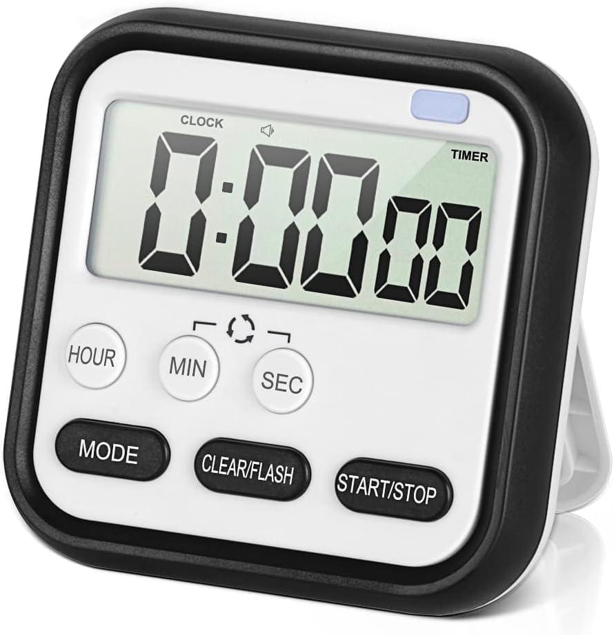 GERQSHO Digital Study Timer with Large LCD | Magnetic & Stand