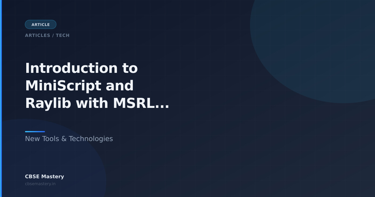 Introduction to MiniScript and Raylib with MSRL-Web - Beginner Guide ...
